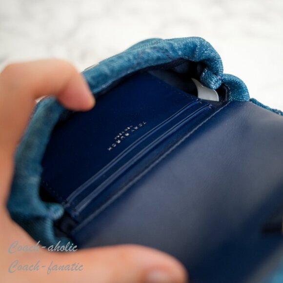 NWT Tory Burch Willa Denim Nano Top Handle Crossbody - Picture 8 of 9